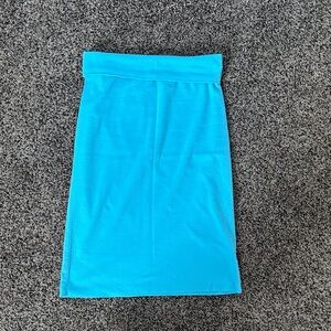 Women's Bright Turquoise Pencil Skirt